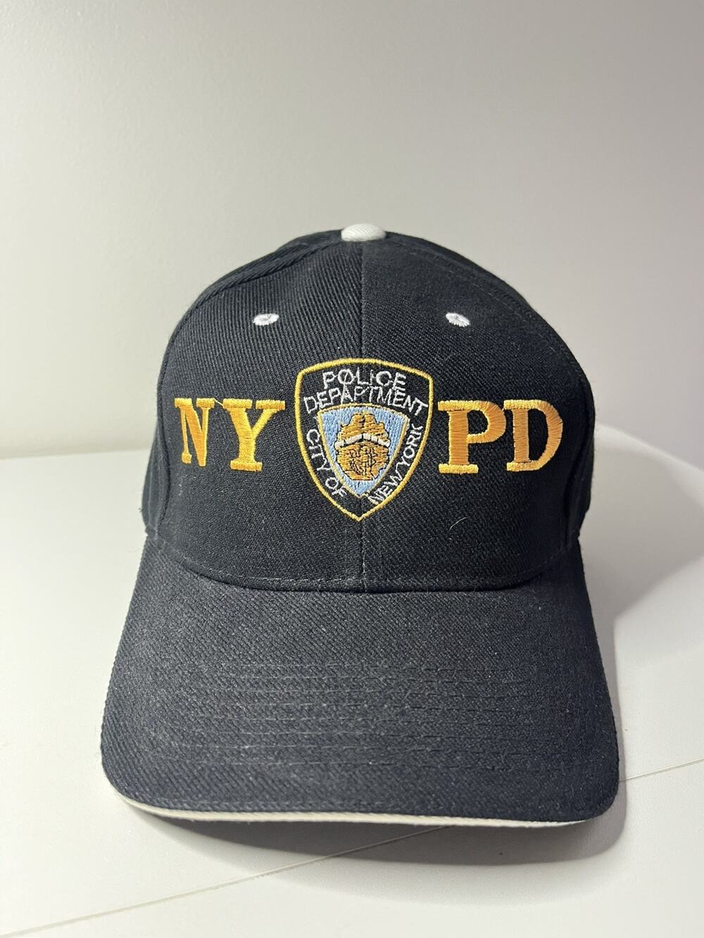 Vintage NYPD Emblem Cap, Black Gold New York Police Department Hat